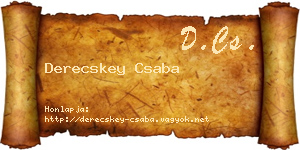 Derecskey Csaba névjegykártya